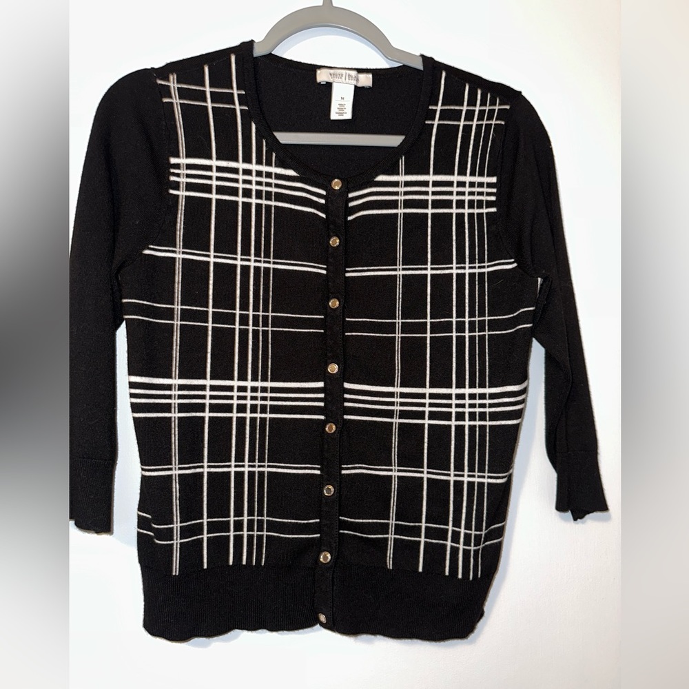 Black and white cardigan